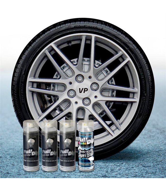 PACK 3 SPRAYS FULL DIP HYPERSILVER METALLIC LUCIDO