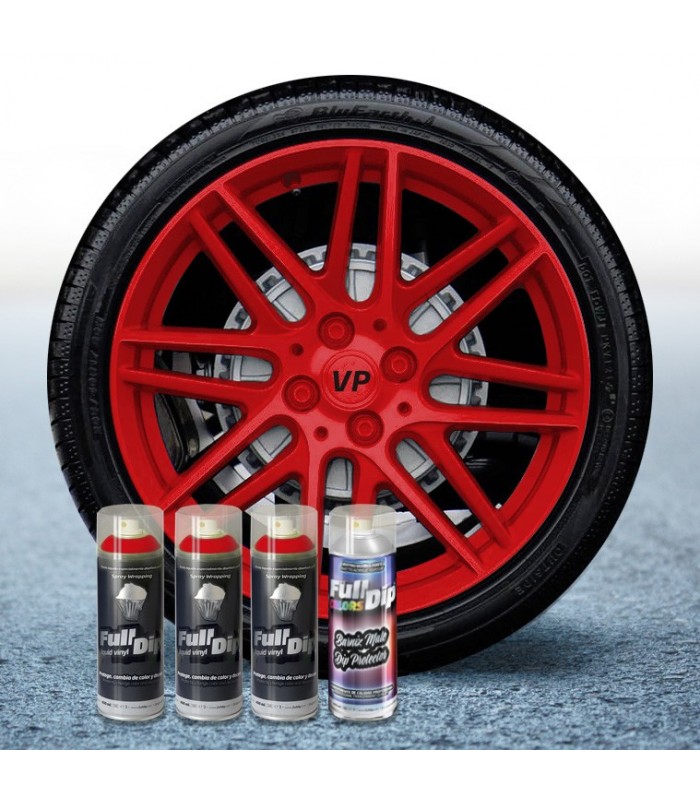 PACK 3 SPRAYS FULL DIP ROSSO CON PROTEZIONE OPACA