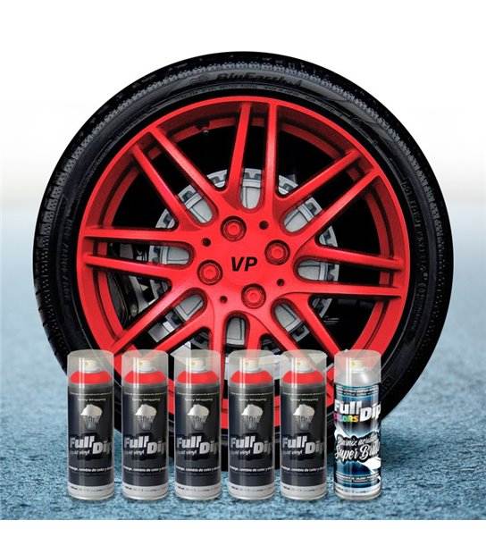 PACK 5 SPRAYS FULL DIP ROSSO METALLIZZATO LUCIDO